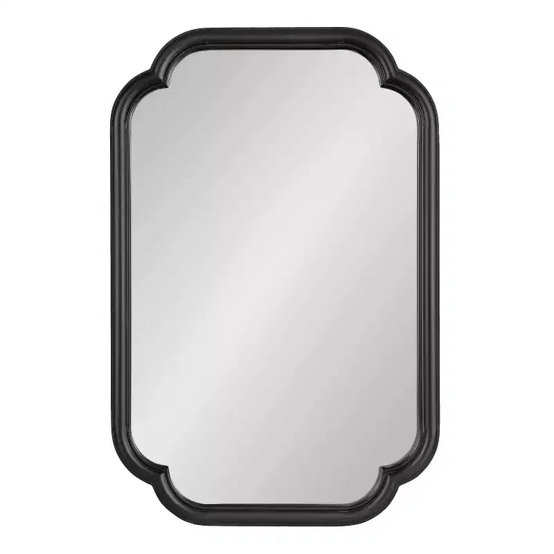 24"x36" Scallop Wall Mirror - Black