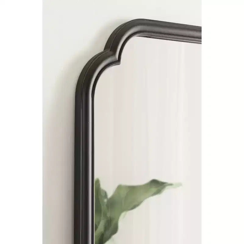 24"x36" Scallop Wall Mirror - Black
