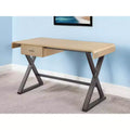 50" Gold and Black Aluminum Writing Desk