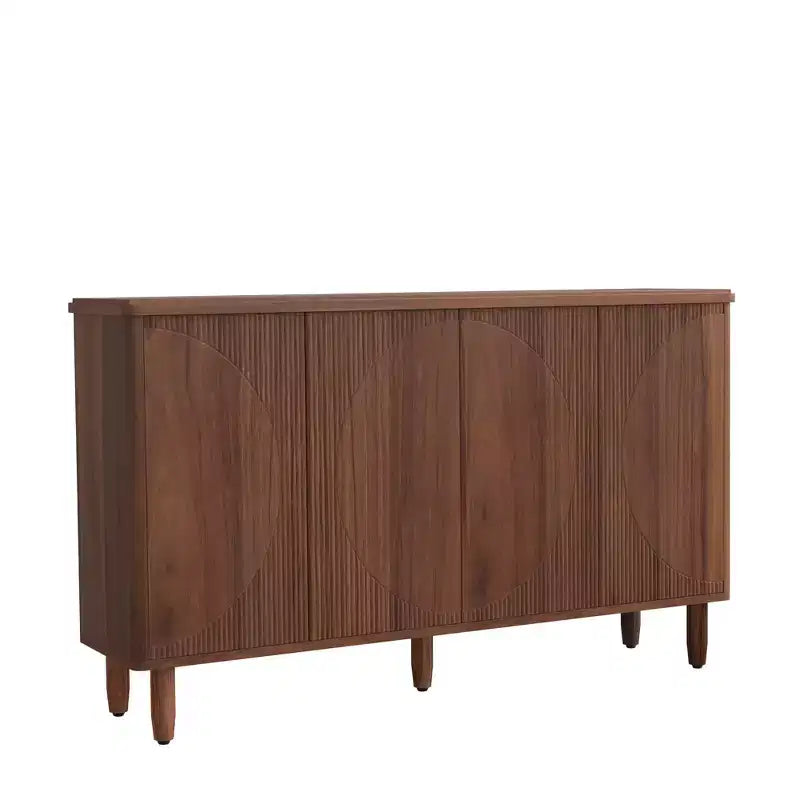 Spacious Countertop Buffet Cabinet, 4-Tier Storage for Dishware and Utensils