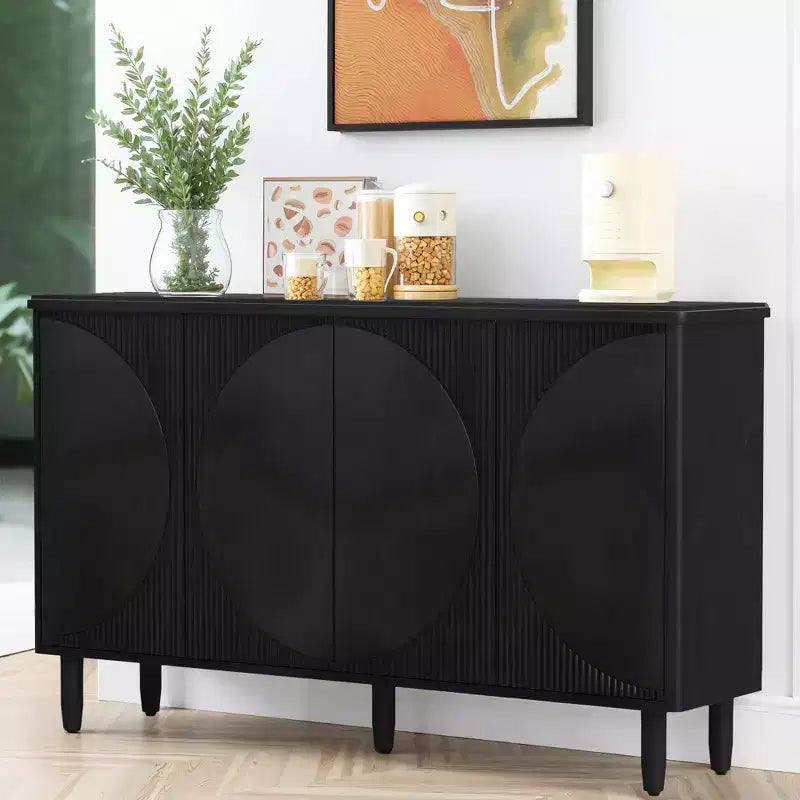 Spacious Countertop Buffet Cabinet, 4-Tier Storage for Dishware and Utensils