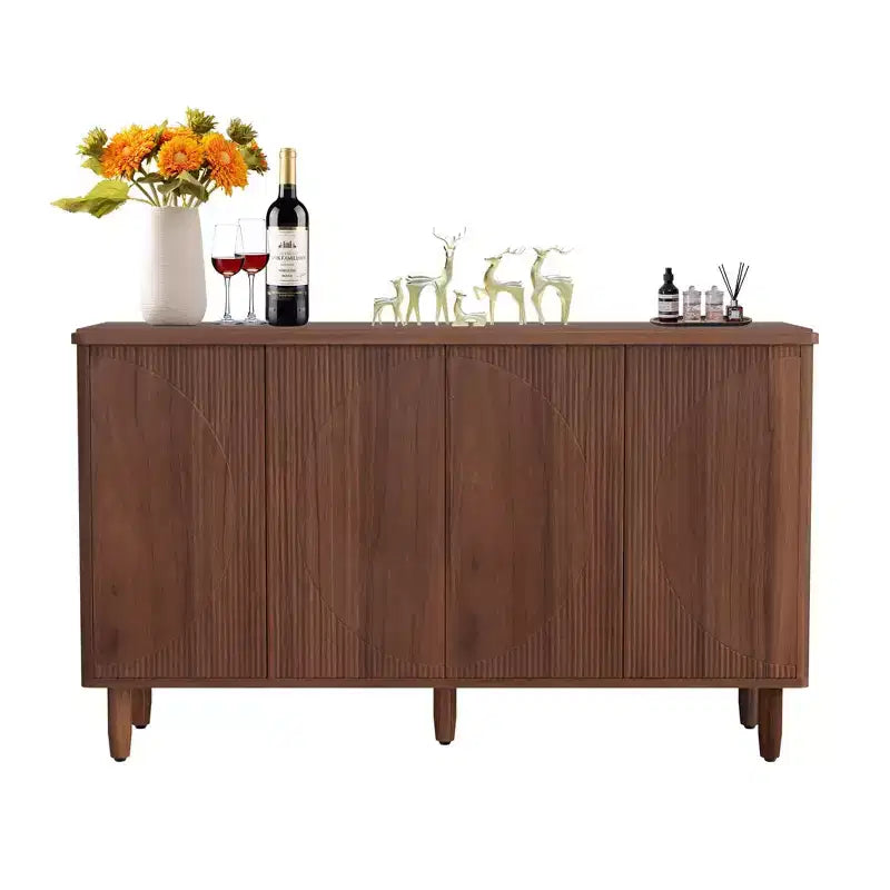 Spacious Countertop Buffet Cabinet, 4-Tier Storage for Dishware and Utensils