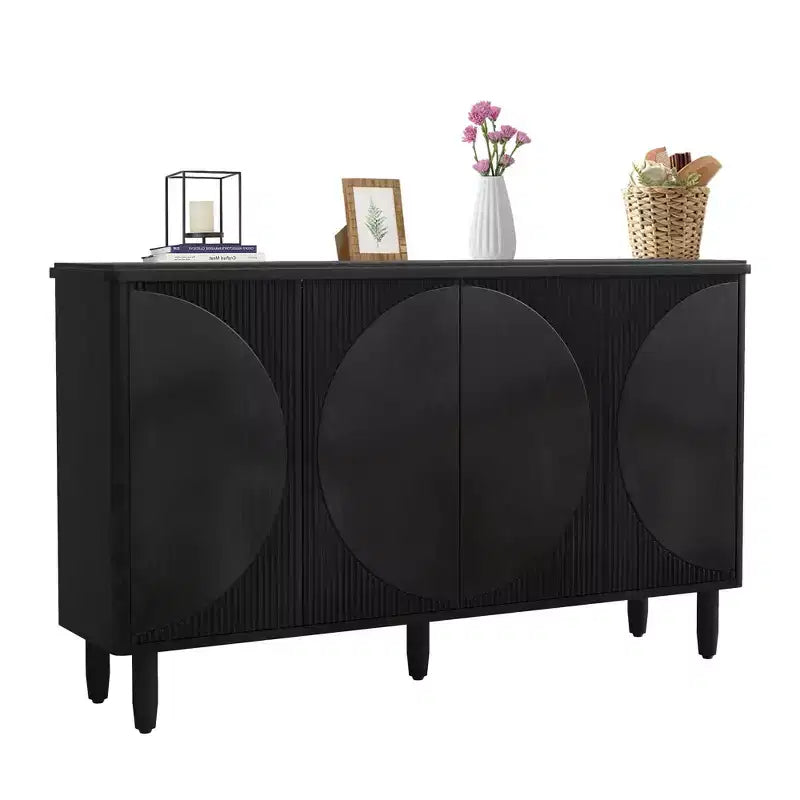 Spacious Countertop Buffet Cabinet, 4-Tier Storage for Dishware and Utensils