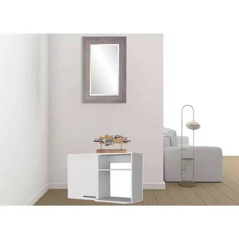 39" White Accent Cabinet With Two Shelves