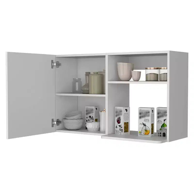 39" White Accent Cabinet With Two Shelves