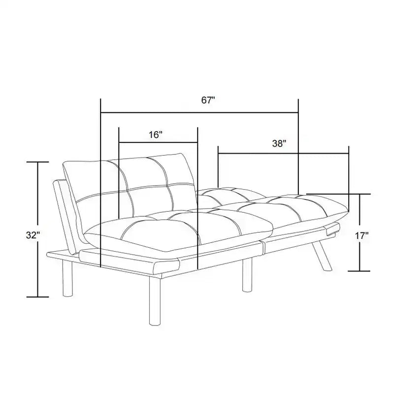 Convertible Folding Modern Sofa Bed - Green