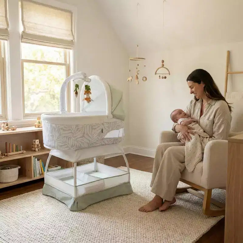 Bassinet with Cry Recognition, Soothing Music, Vibration and Night Light