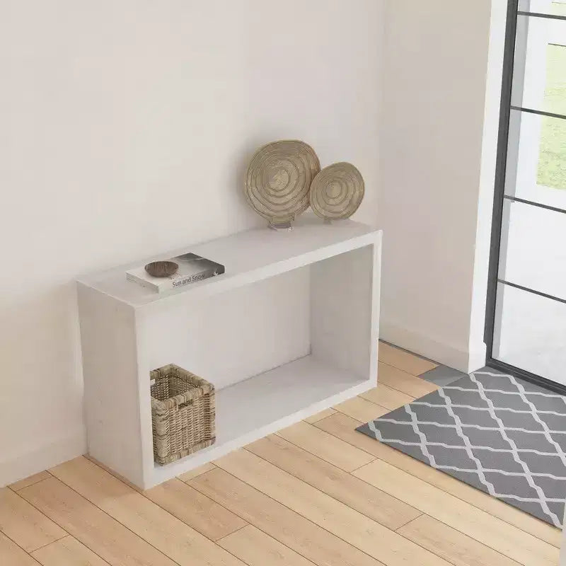 Mango Wood Handcrafted Open Frame Sofa Console Table, 52 Inch