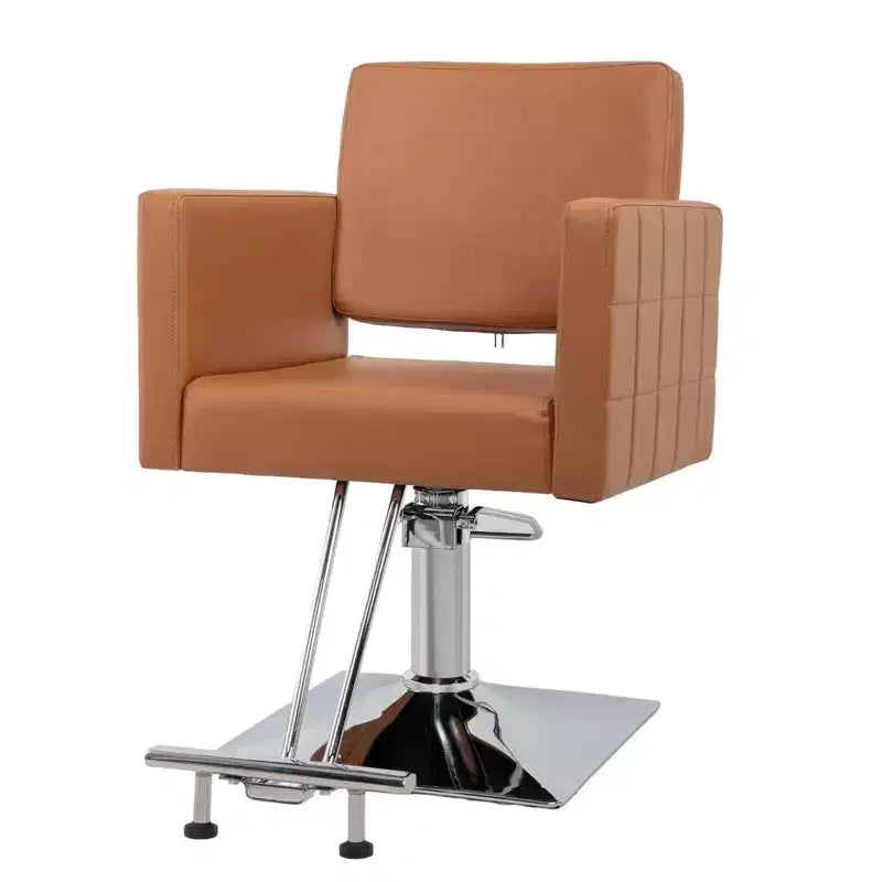 Black Heavy Duty Hydraulic Wide Seat Hair Stylist Salon Chair