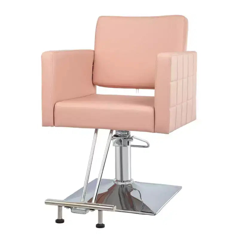 Black Heavy Duty Hydraulic Wide Seat Hair Stylist Salon Chair