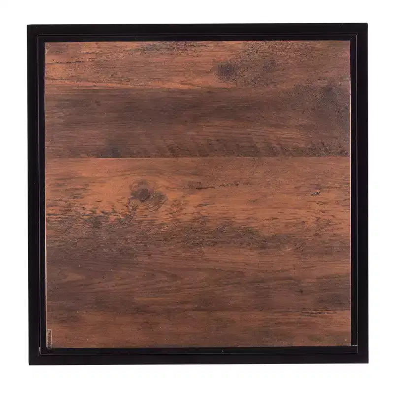 Glass-Top End Table with Storage - Black