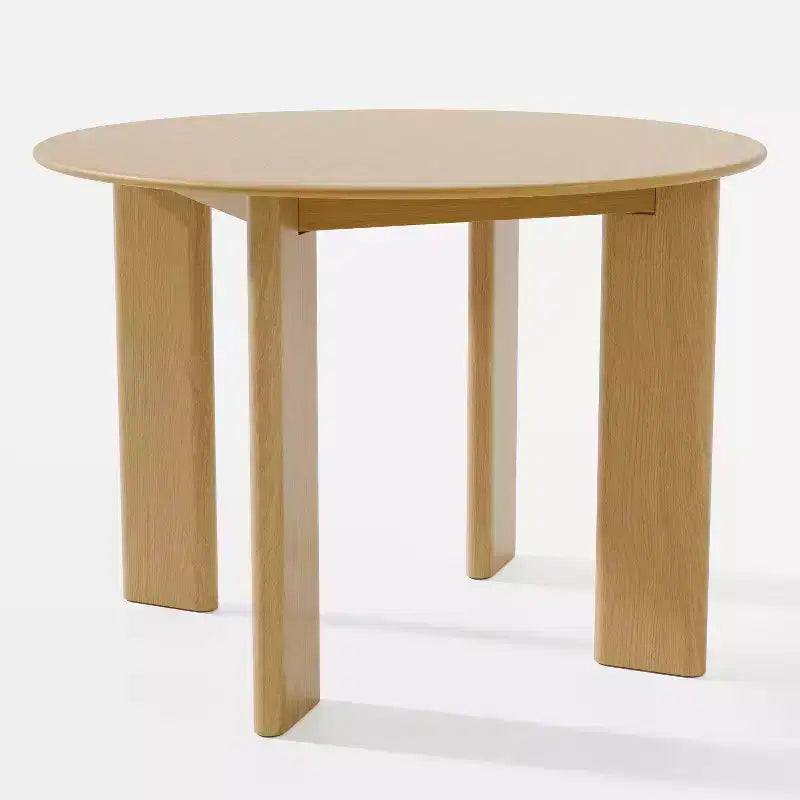 42" Round Wood Dining Table for 4, Farmhouse Modern Kitchen & Dining Room
