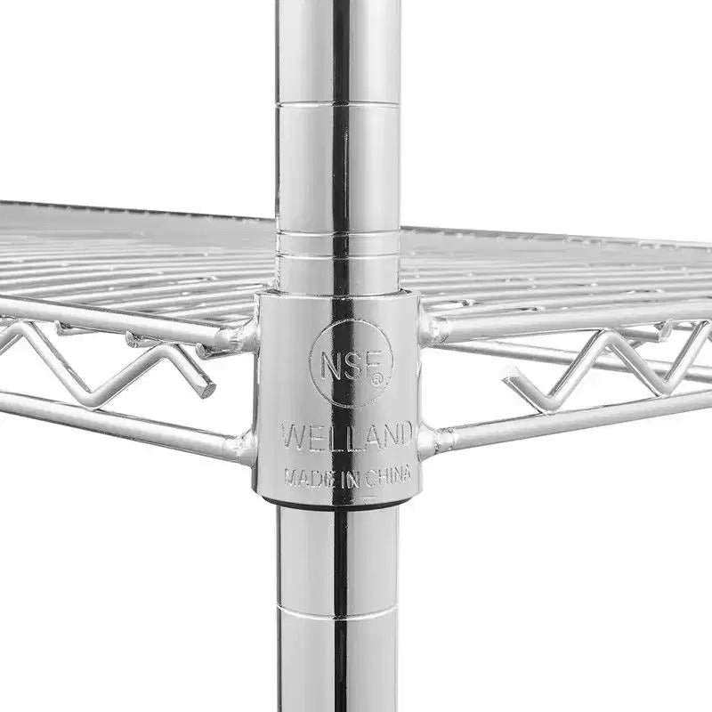 23.62" Steel Height-Adjustable Shelving Unit with Wheels
