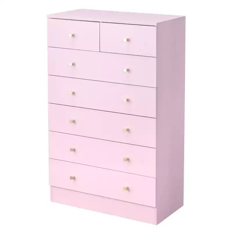 7-Drawer Gray Chest of Drawers, 25.98" Wide