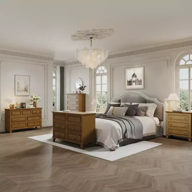 7 Drawer Dresser, Wooden Chest of Drawers with Deep Drawers, 47" Long, Modern Organizer for Bedroom, TV Stand