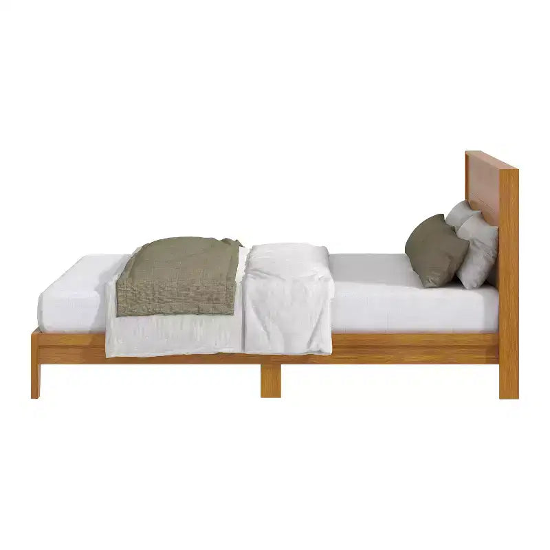Queen Platform Bed with Headboard - Gray