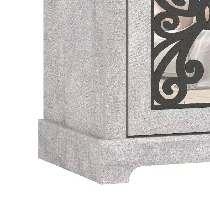 4 Door Wide TV Stand - Dusty Grey Oak
