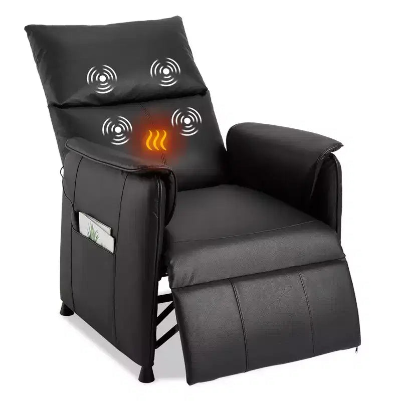 Electric Recliner Chair with Massage and Heat, Adjustable Single Recliners Sofa Home Theater Seating Armchair for Living Room/Office