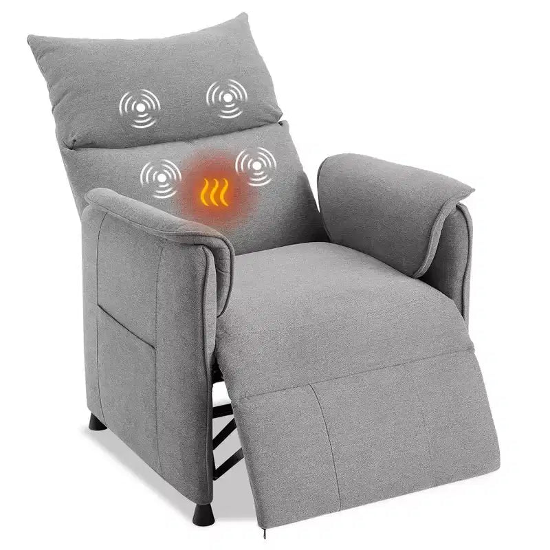 Electric Recliner Chair with Massage and Heat, Adjustable Single Recliners Sofa Home Theater Seating Armchair for Living Room/Office