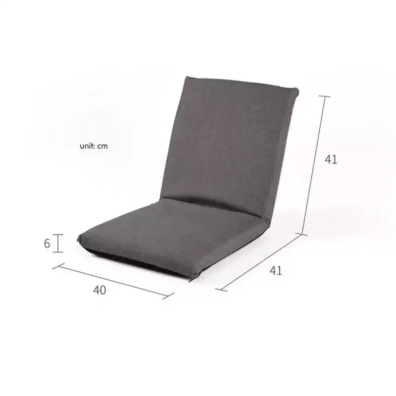 Adjustable Floor Chair, 6-Position Folding Padded Gaming Sofa Chair, Cushioned Back Support, Lazy Sofa for Reading Meditation Games