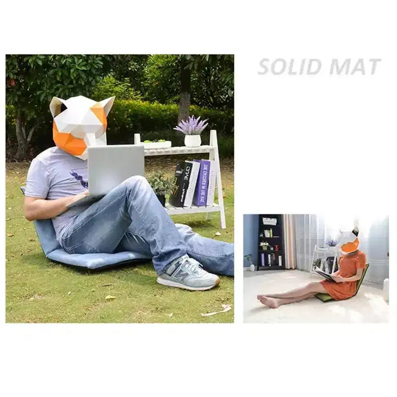 Adjustable Floor Chair, 6-Position Folding Padded Gaming Sofa Chair, Cushioned Back Support, Lazy Sofa for Reading Meditation Games