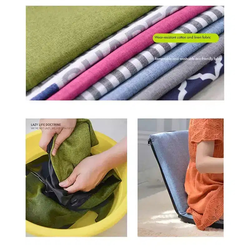 Adjustable Floor Chair, 6-Position Folding Padded Gaming Sofa Chair, Cushioned Back Support, Lazy Sofa for Reading Meditation Games