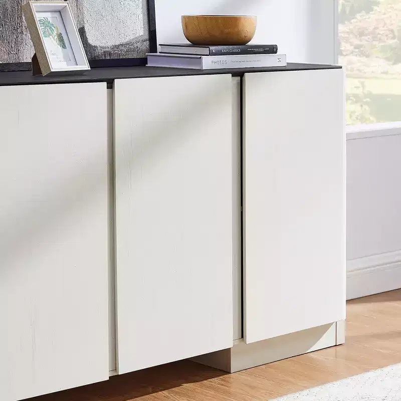 66" Sideboard Buffet Cabinet with 4 Doors and Adjustable Shelves for Kitchen, Dining Room, Living Room