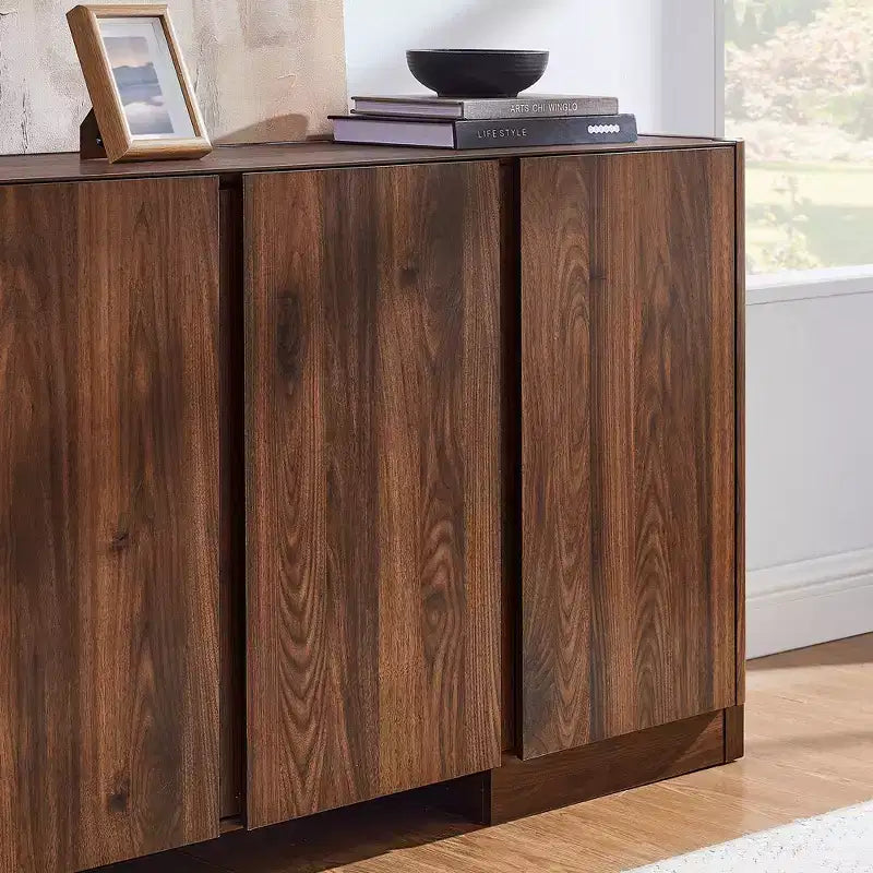 66" Sideboard Buffet Cabinet with 4 Doors and Adjustable Shelves for Kitchen, Dining Room, Living Room