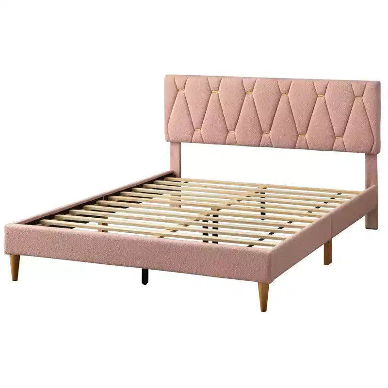 Boucle Queen Platform Bed