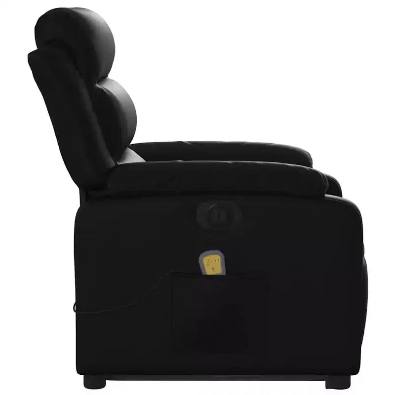 Stand Up Massage Recliner Chair, Black Faux Leather with Power Lift Mechanism