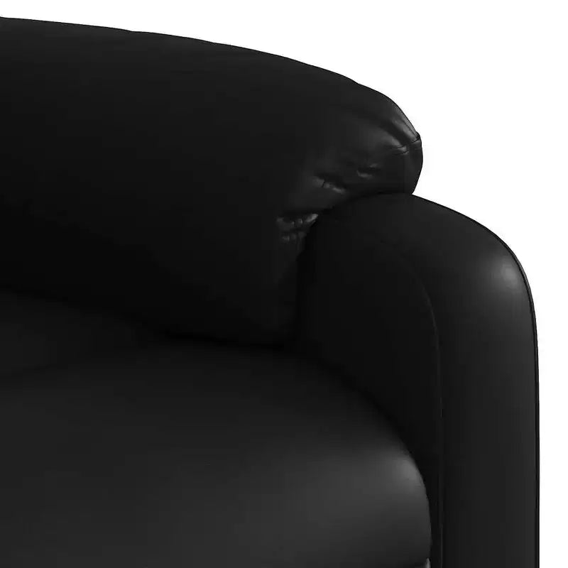 Stand Up Massage Recliner Chair, Black Faux Leather with Power Lift Mechanism