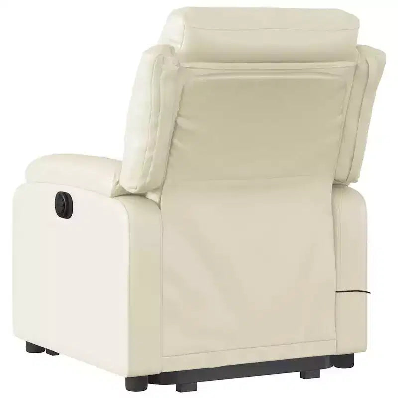 Stand Up Massage Recliner Chair, Black Faux Leather with Power Lift Mechanism