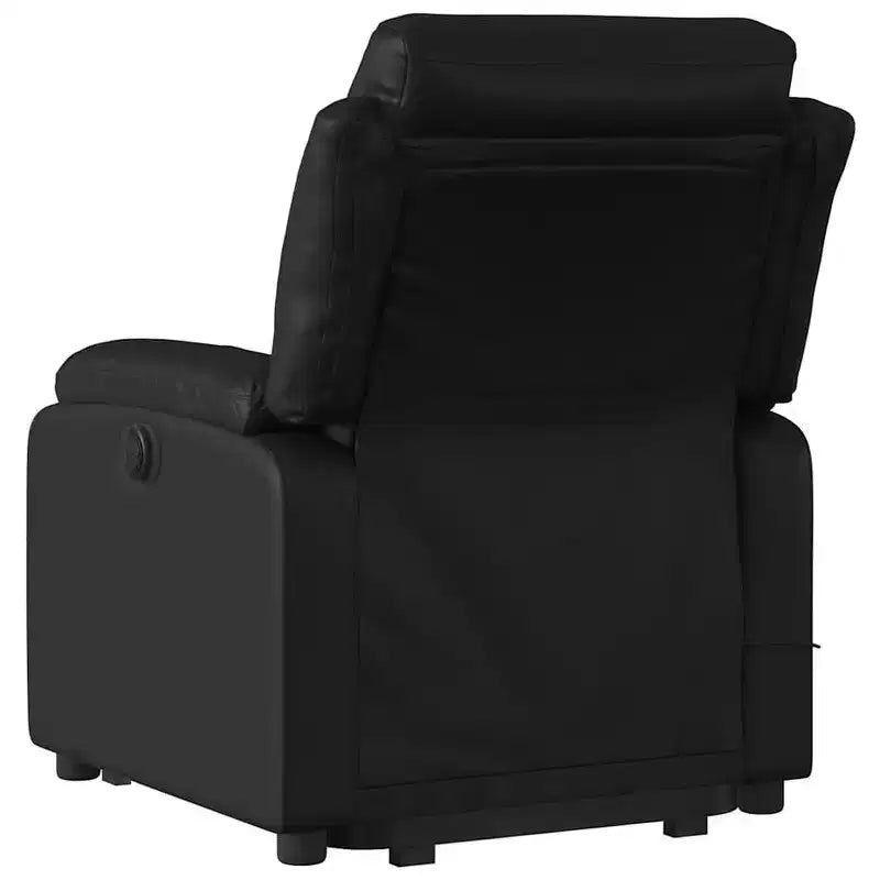 Stand Up Massage Recliner Chair, Black Faux Leather with Power Lift Mechanism