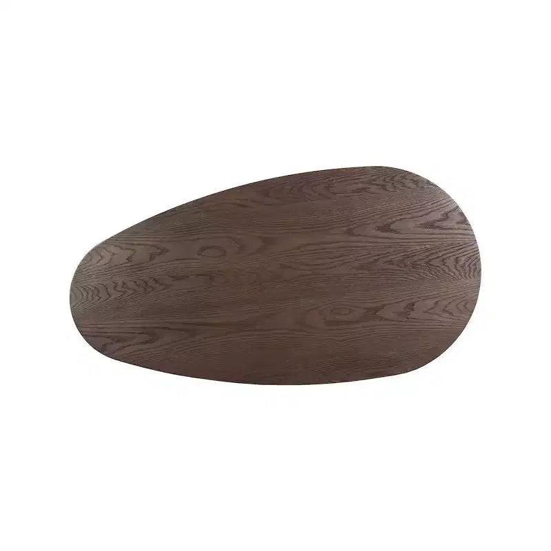 Solid Oak Wood Coffee Table - Brown