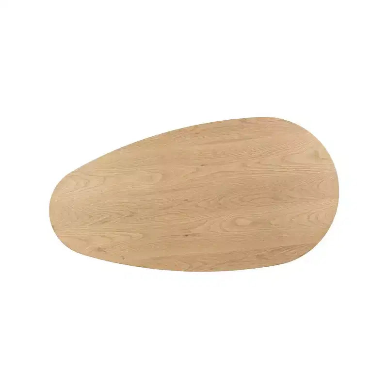 Solid Oak Wood Coffee Table - Brown