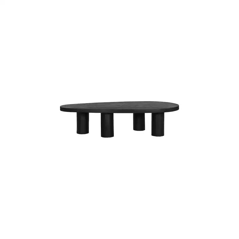 Solid Oak Wood Coffee Table - Brown