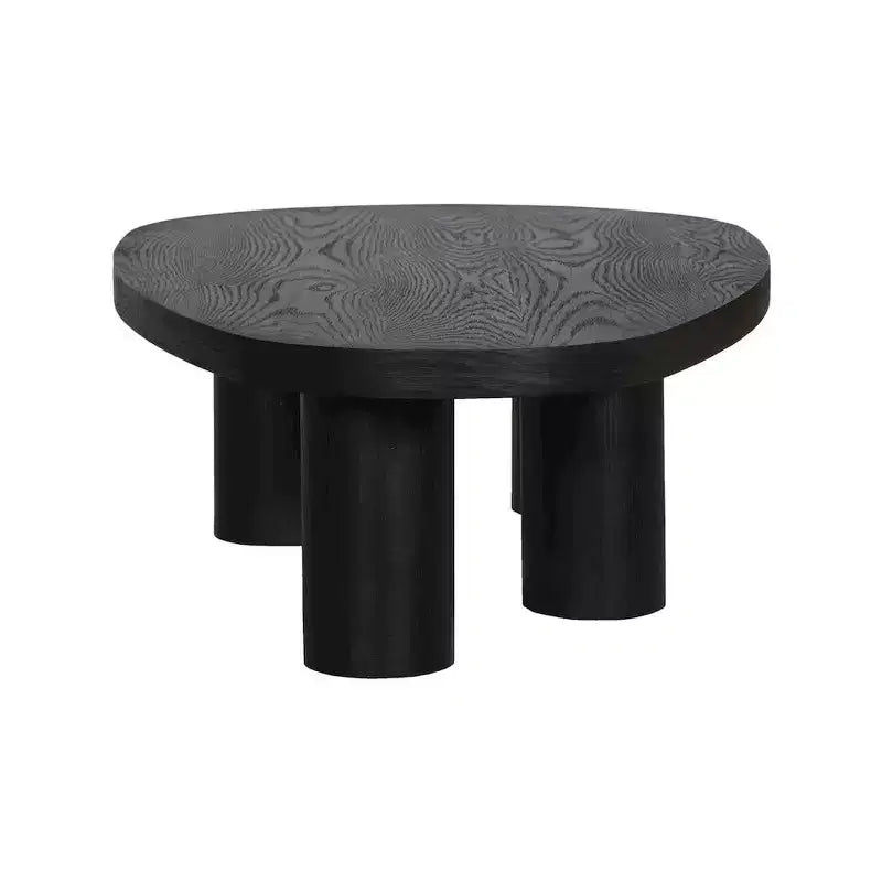 Solid Oak Wood Coffee Table - Brown