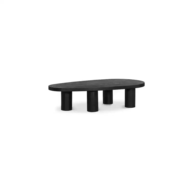 Solid Oak Wood Coffee Table - Brown