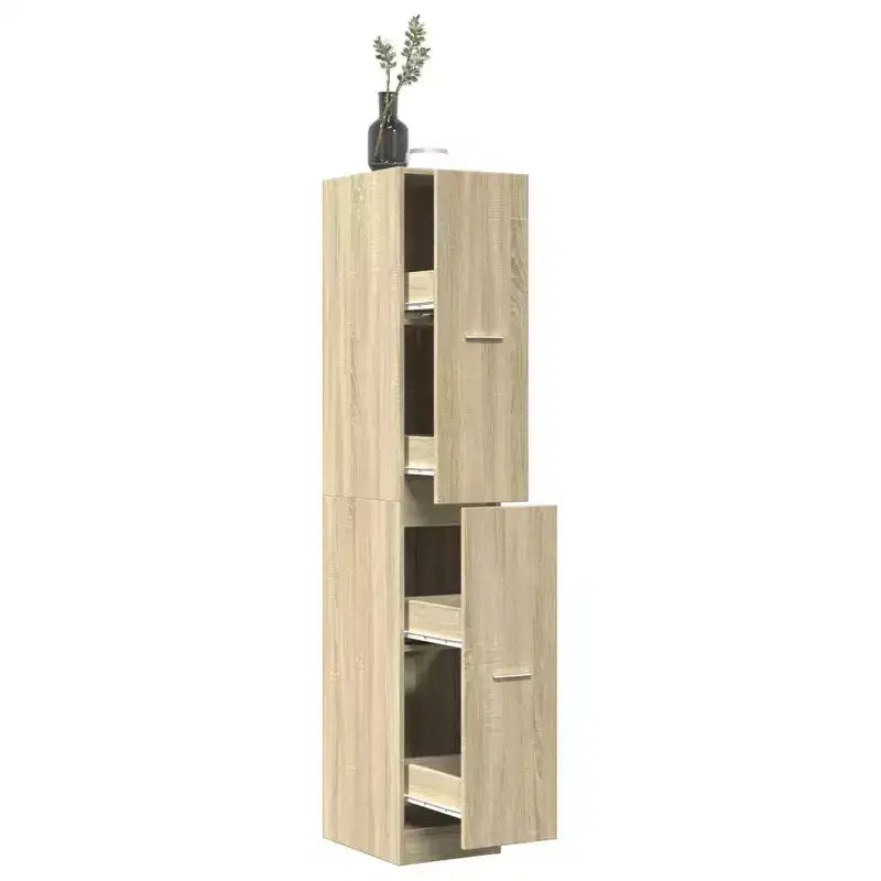 Apothecary Cabinet, Sonoma Oak Engineered Wood, Tall