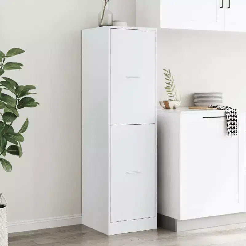 Apothecary Cabinet, White Engineered Wood, Medium