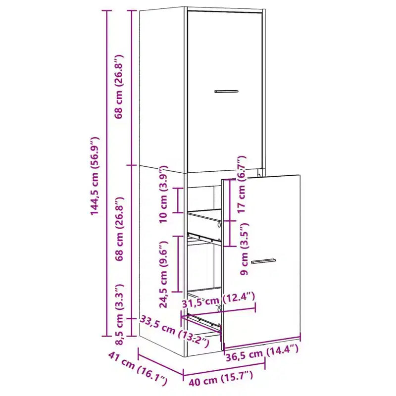 Apothecary Cabinet, White Engineered Wood, Medium