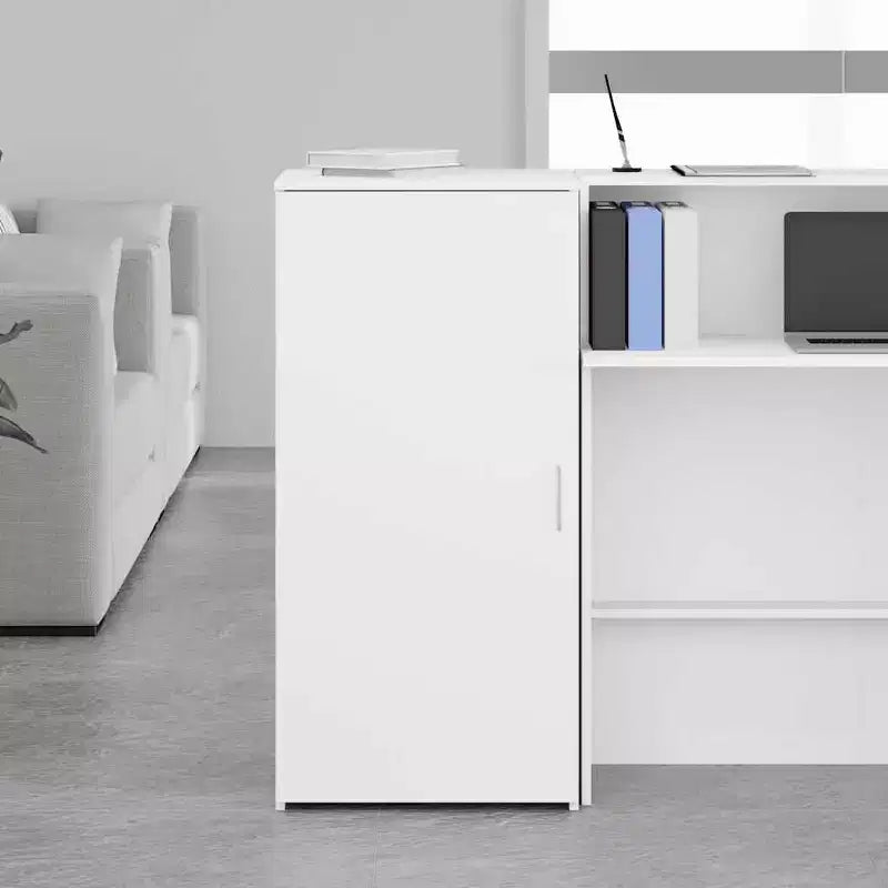 Storage Cabinet, White Engineered Wood, Medium