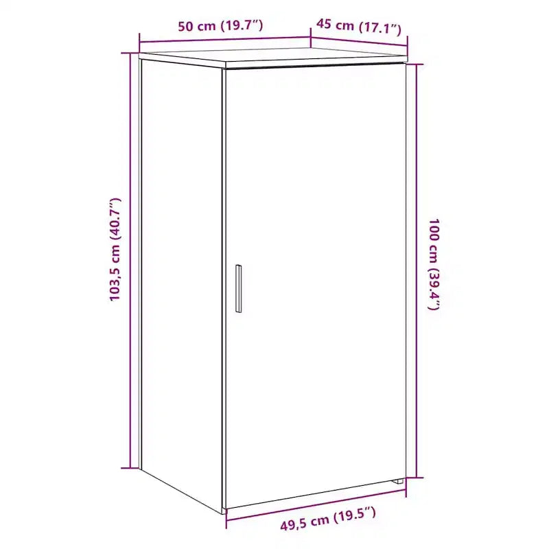 Storage Cabinet, White Engineered Wood, Medium