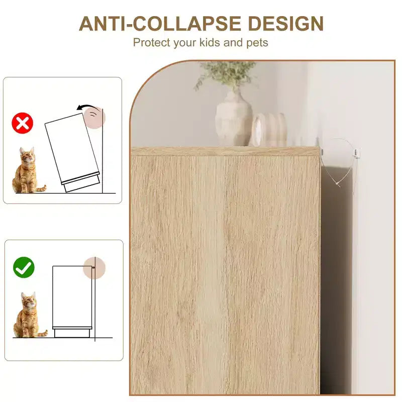 6 Drawer Rattan Dresser for Bedroom, Wood Chest of Drawers with Metal Handle, Modern Versatile Organizer for Bedroom, Entryway, Hallway