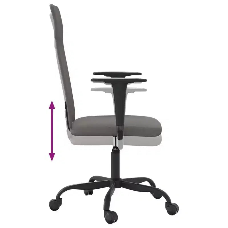 Office Chair Light Grey Fabric, Metal, Plywood