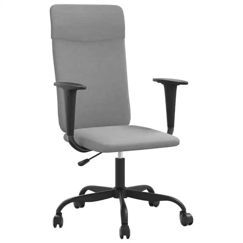 Office Chair Light Grey Fabric, Metal, Plywood