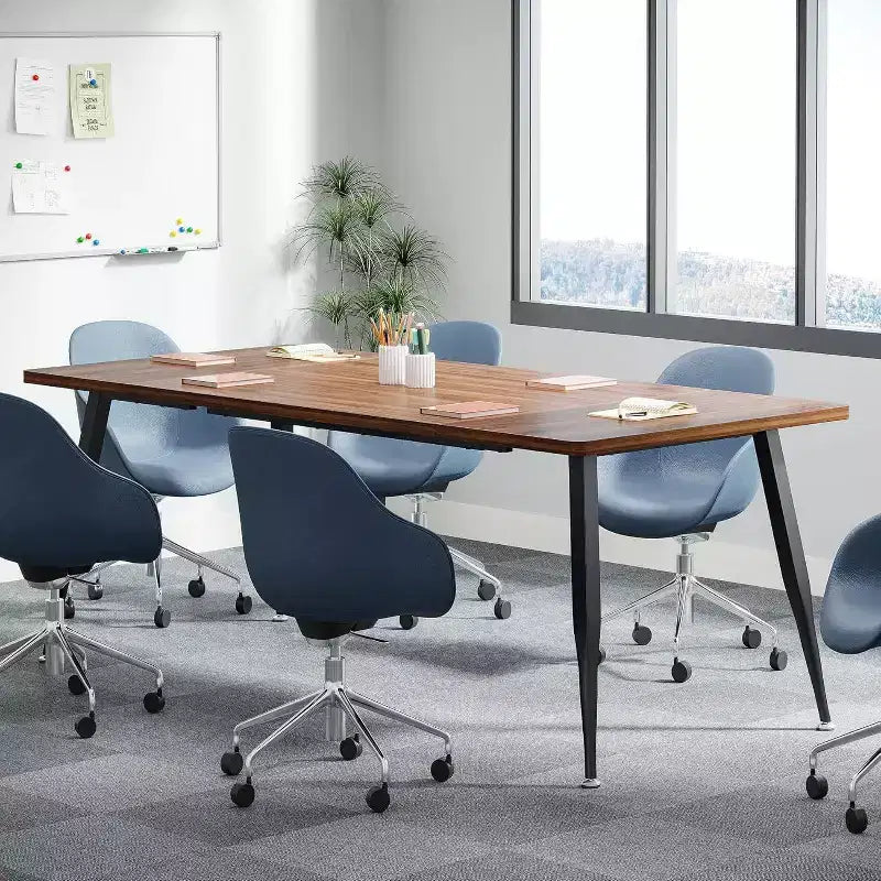 70.86" Rectangular Conference Table, Rustic Brown