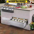 30"x23"x10" Single Drawer Outdoor Kitchen BBQ Island, Stainless Steel with Vent