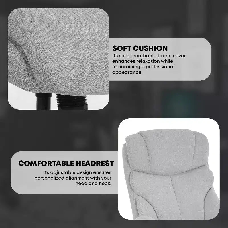 Office Chair for Big and Tall Individuals, Desk Task Chair, High Back Lumbar Support, Adjustable Armrests for Home and Office Use