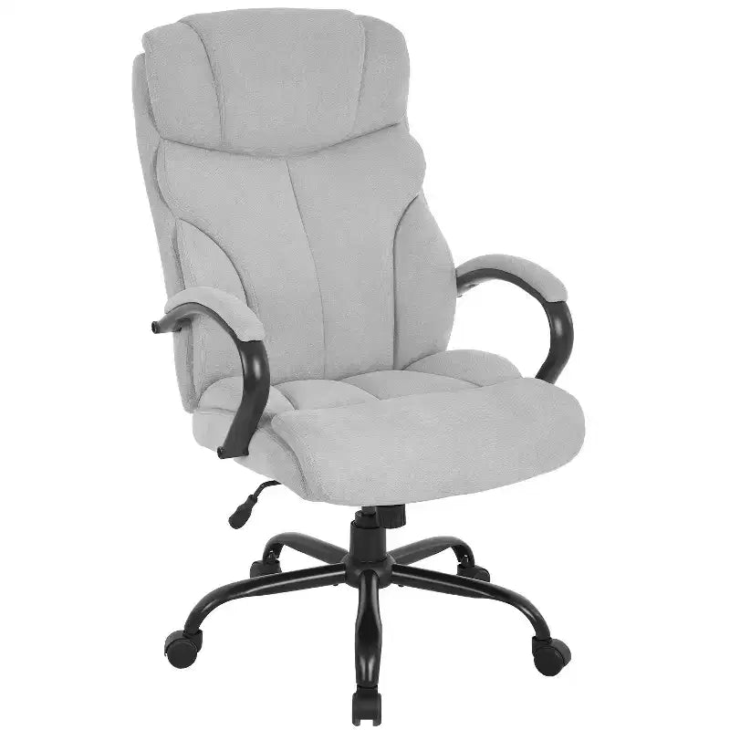 Office Chair for Big and Tall Individuals, Desk Task Chair, High Back Lumbar Support, Adjustable Armrests for Home and Office Use